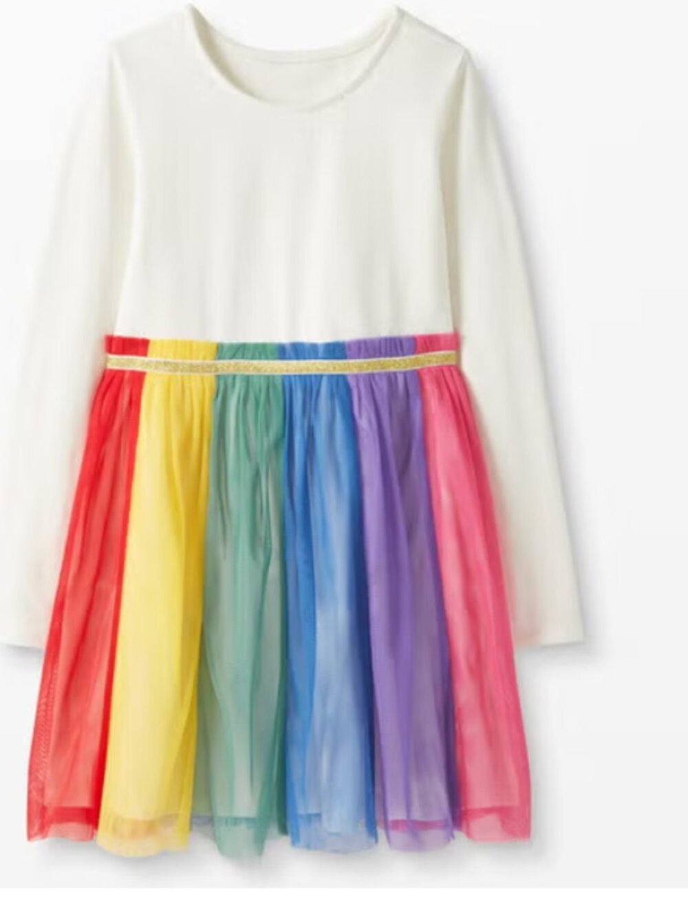 hanna-me-downs Hannah Andersson Rainbow Dress In Soft Tulle Dress Size 12